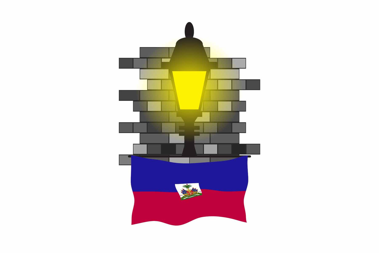 Haiti Street Lamp Bricks Fridge Magnet