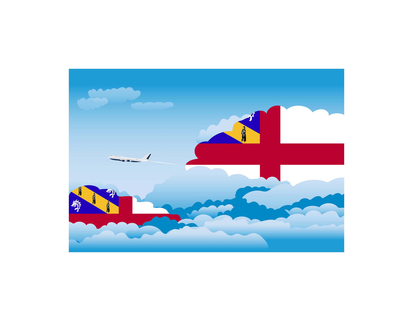 Herm Day Clouds Blankets & Throws | Soft Premium Blankets | City Posters Plus