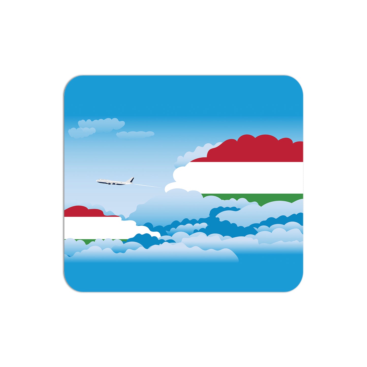 Hungary Airplane Airport Flight Day Clouds Mousepad