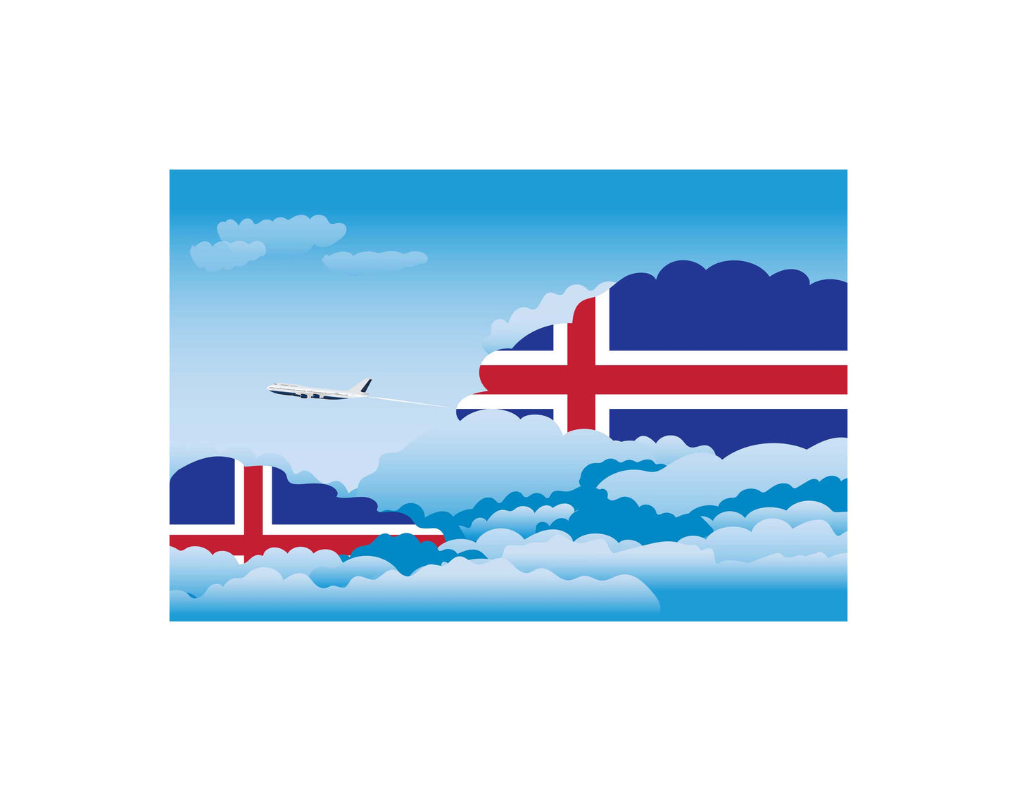 Iceland Day Clouds Blankets & Throws | Soft Premium Blankets | City Posters Plus