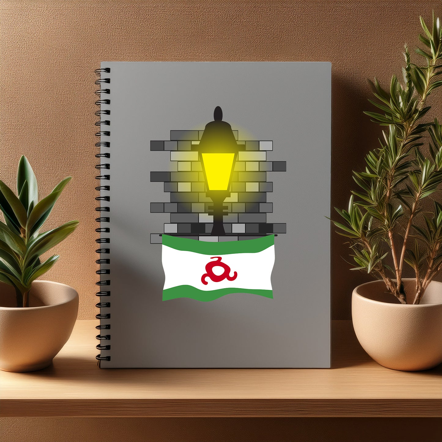 Ingushetia Street Lamp Bricks Notebook