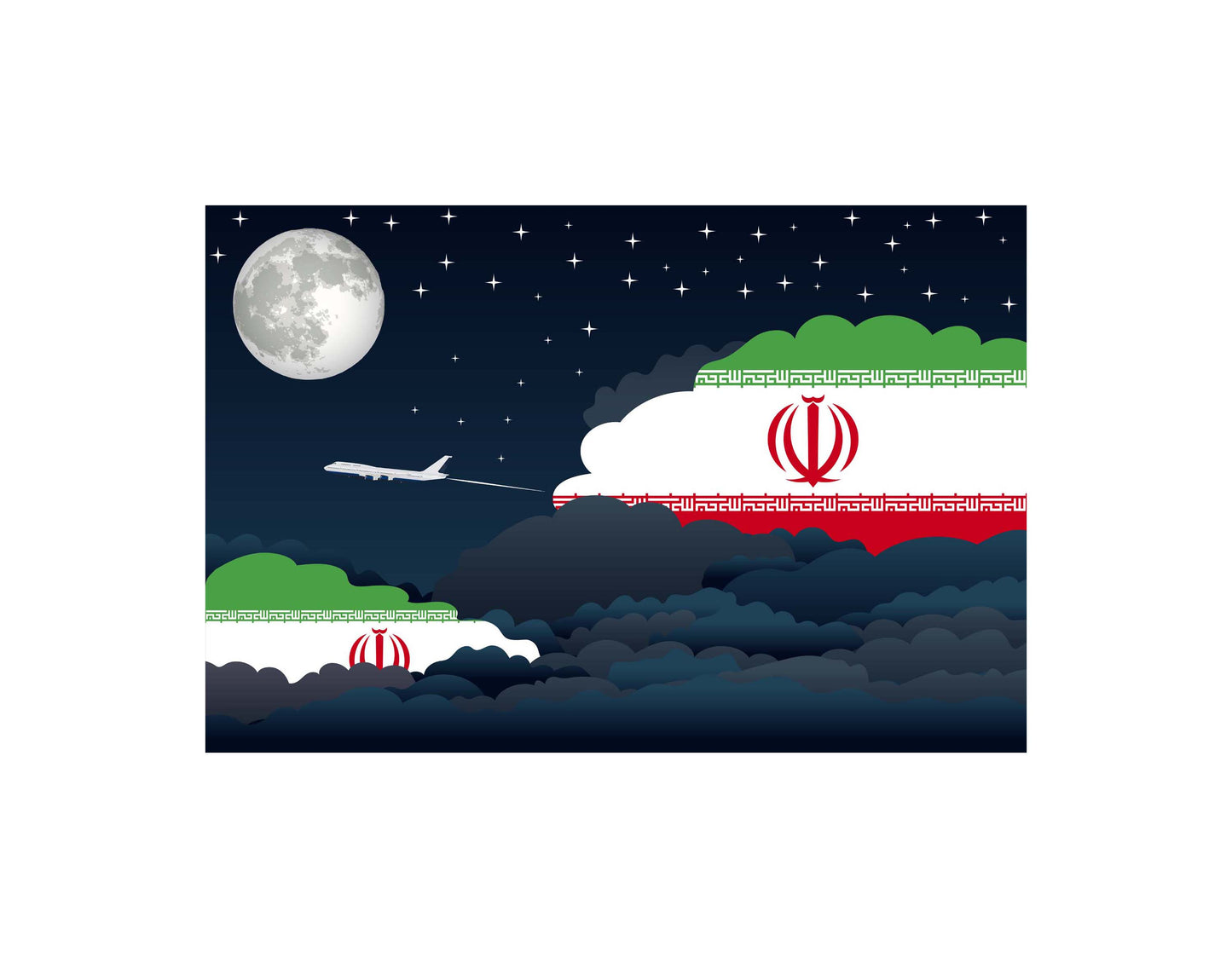 Iran Night Clouds Blankets & Throws | Premium Soft Blankets | City Posters Plus