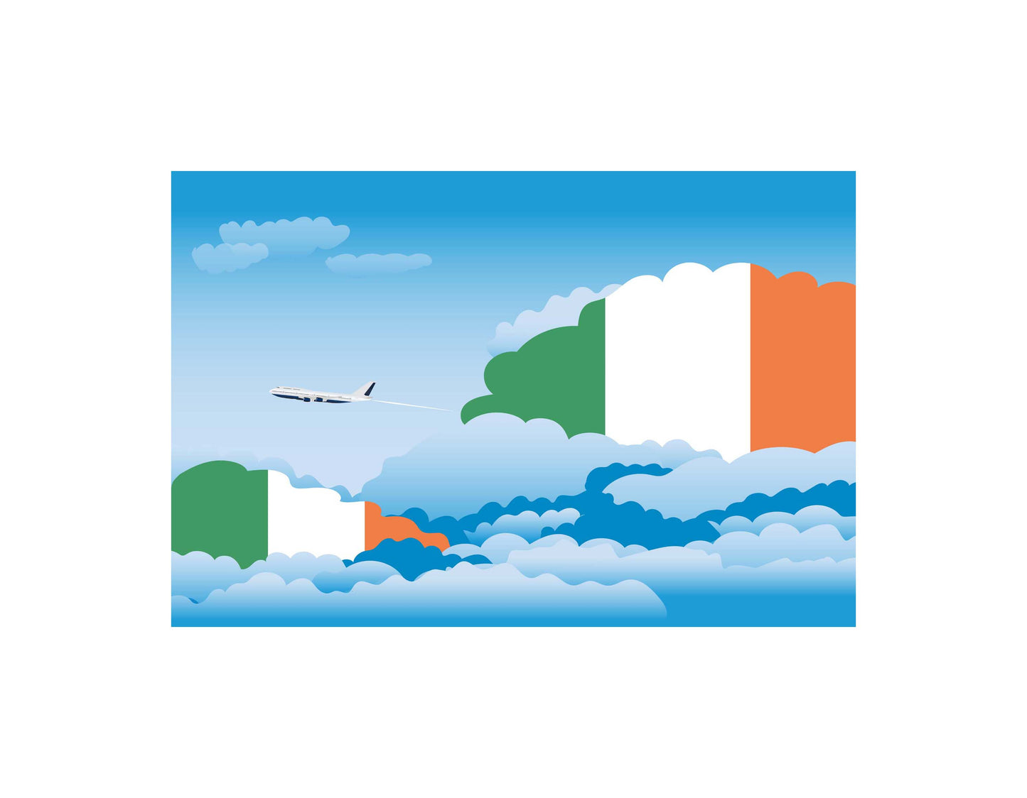 Ireland Day Clouds Blankets & Throws | Soft Premium Blankets | City Posters Plus