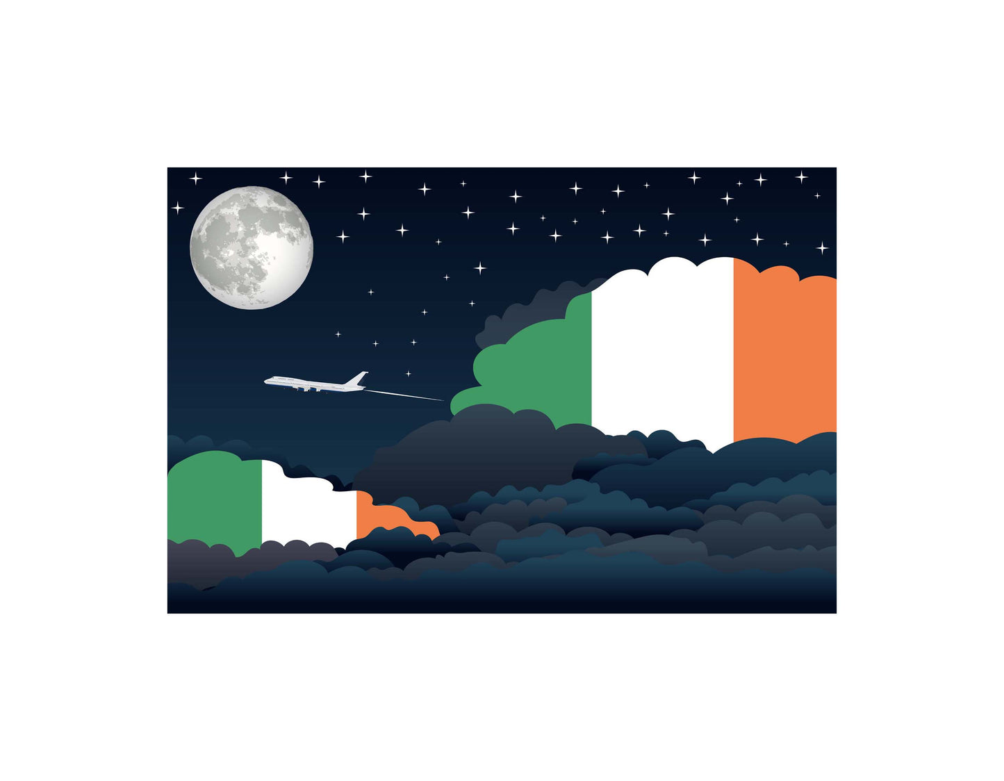 Ireland Night Clouds Blankets & Throws | Premium Soft Blankets | City Posters Plus