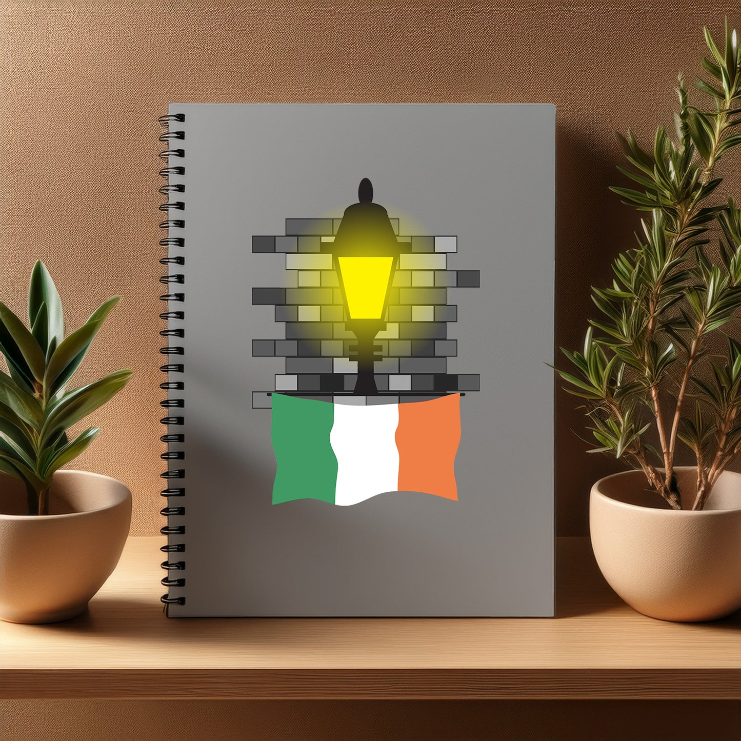 Ireland Street Lamp Bricks Notebook