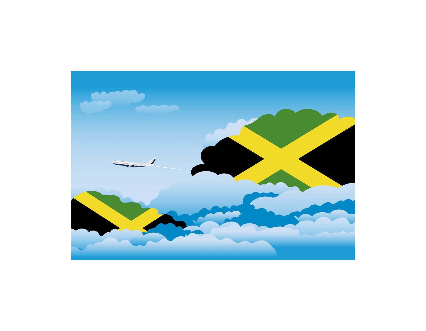 Jamaica Day Clouds Blankets & Throws | Soft Premium Blankets | City Posters Plus