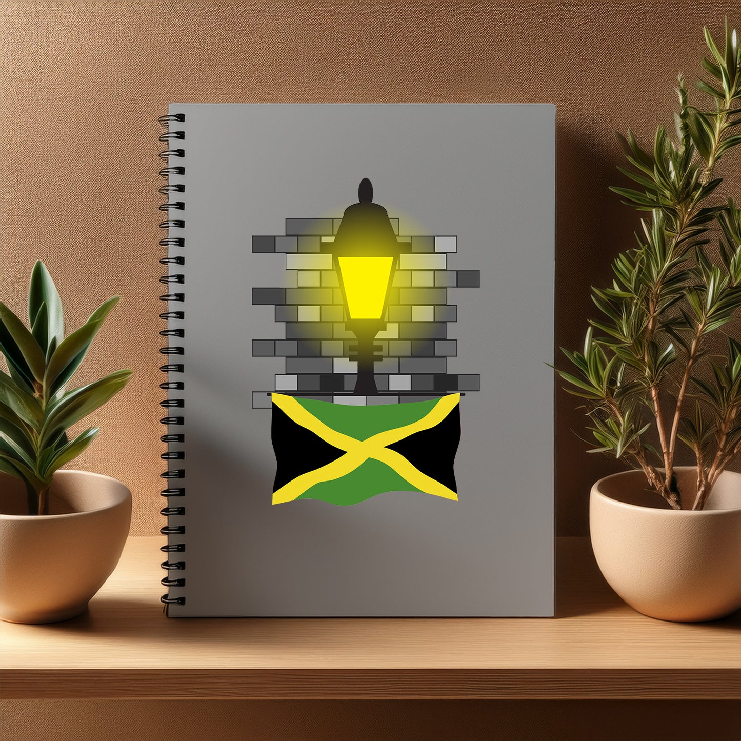Jamaica Street Lamp Bricks Notebook
