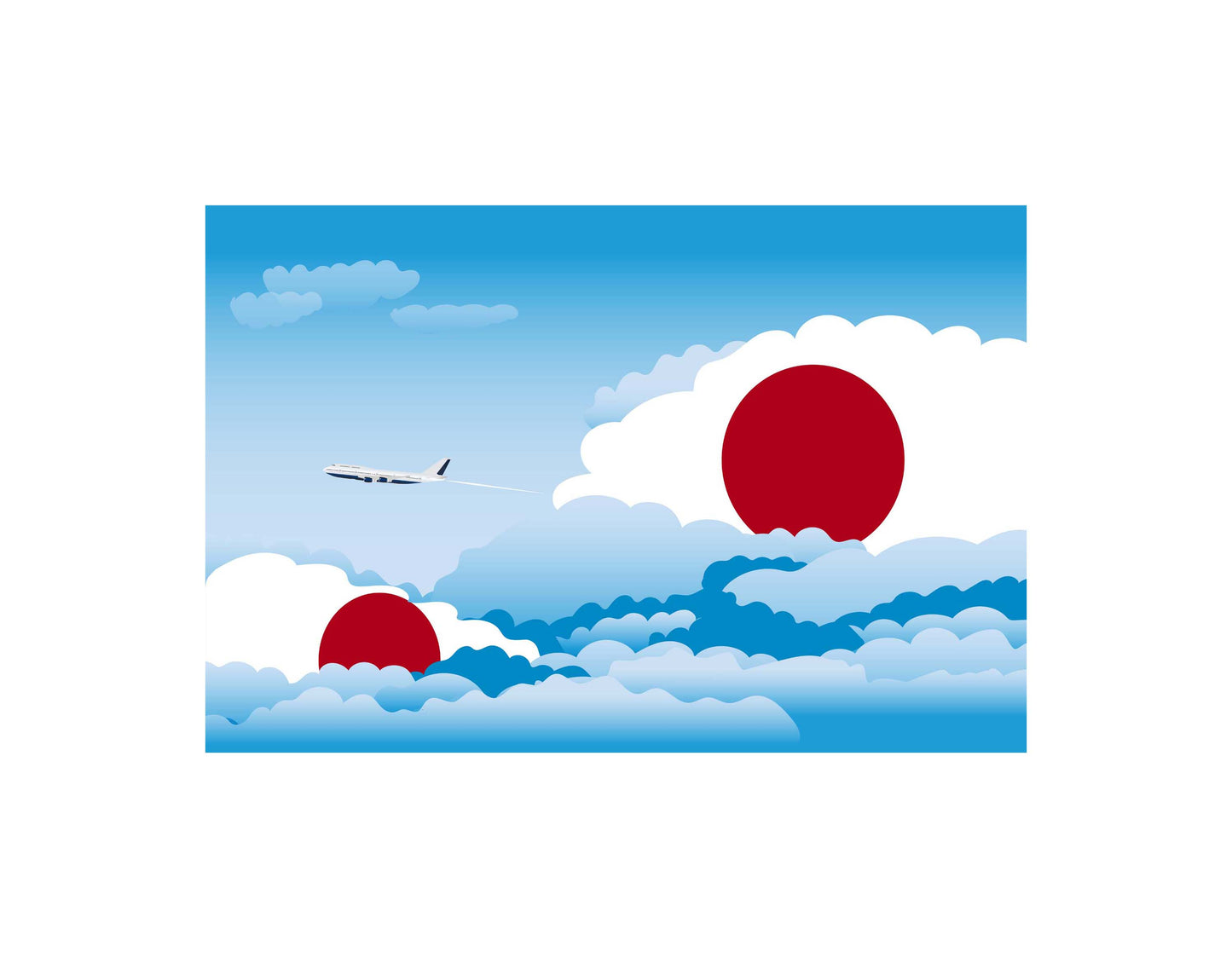 Japan Day Clouds Blankets & Throws | Soft Premium Blankets | City Posters Plus