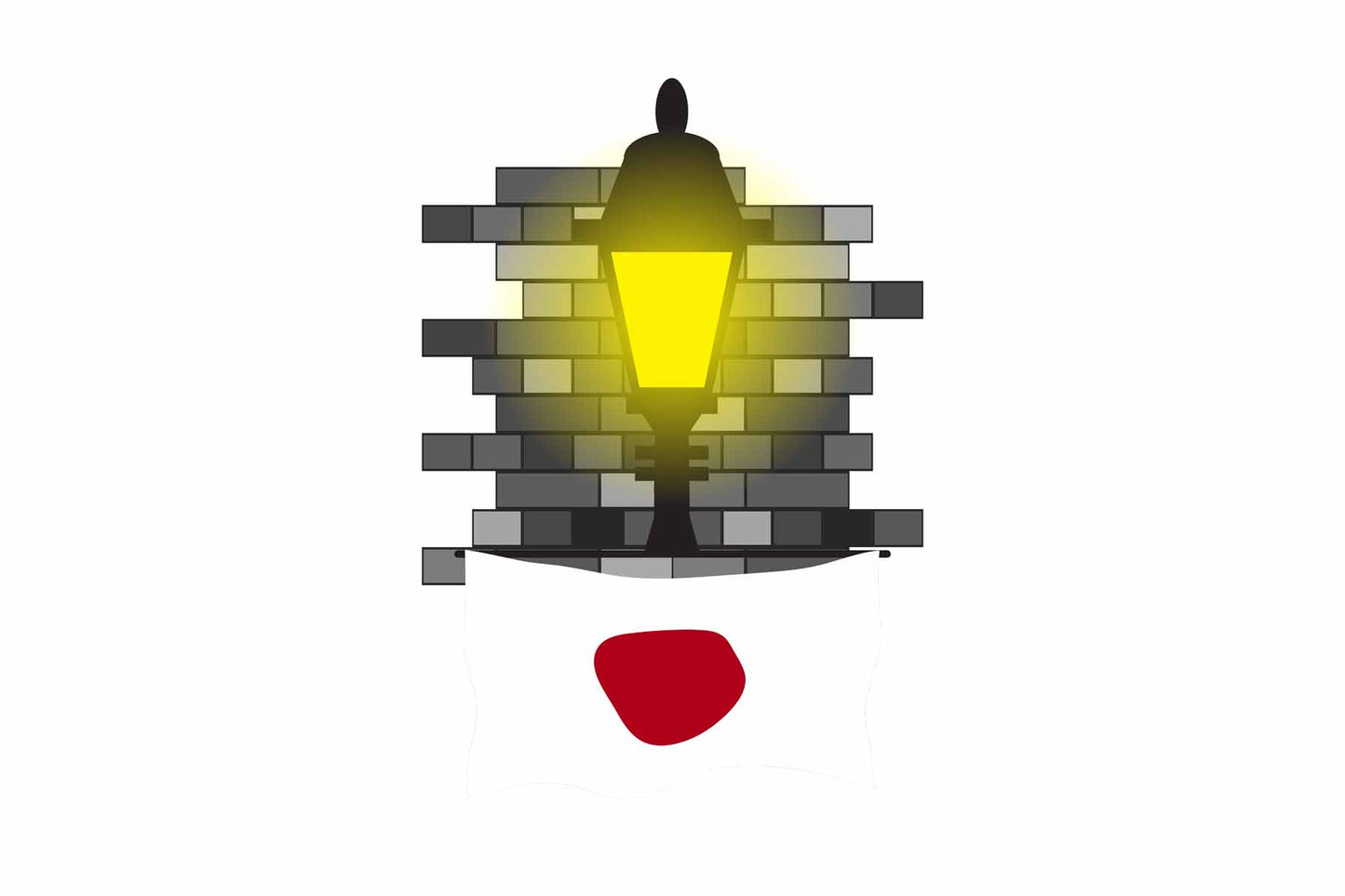 Japan Street Lamp Bricks Fridge Magnet