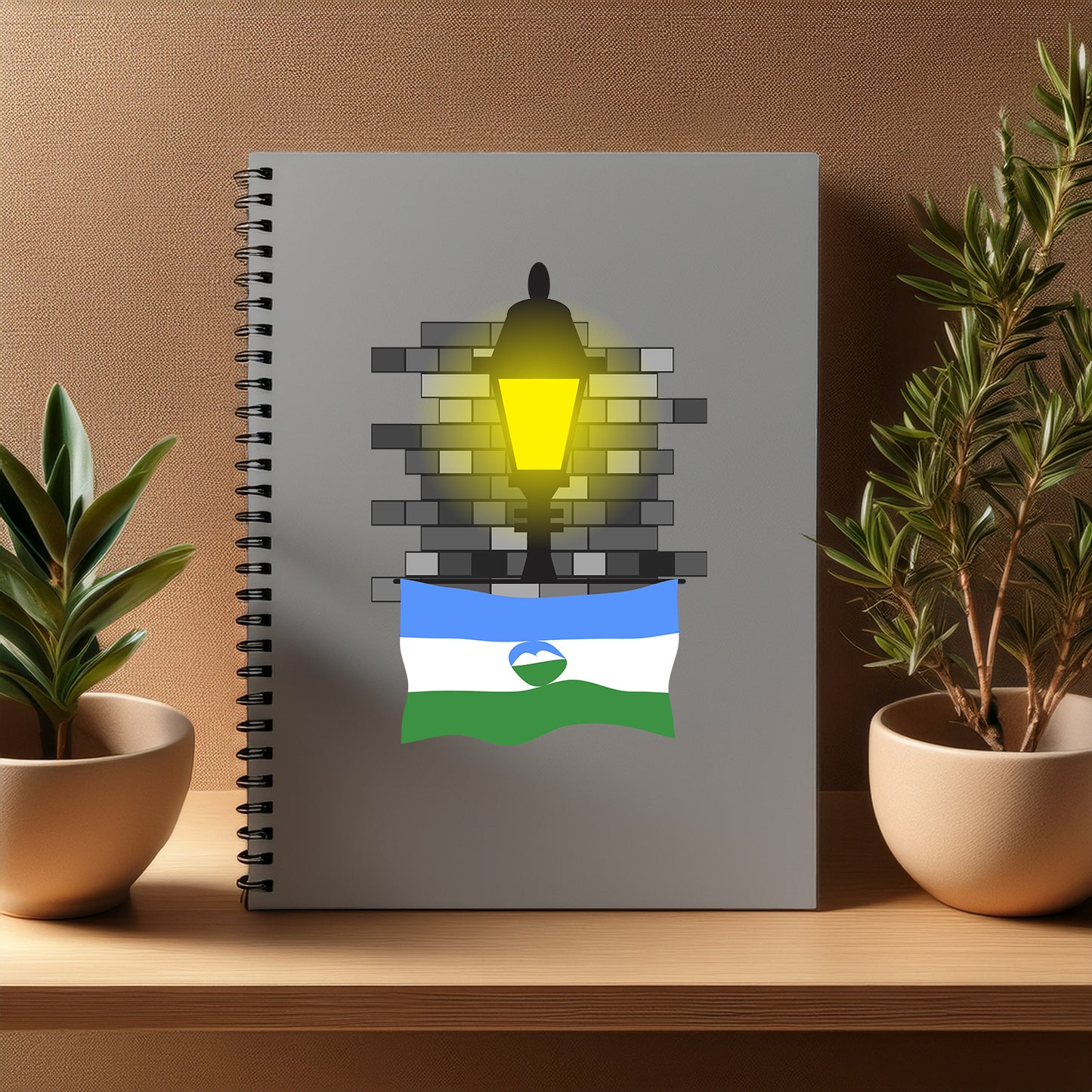 Kabardino Balkaria Street Lamp Bricks Notebook