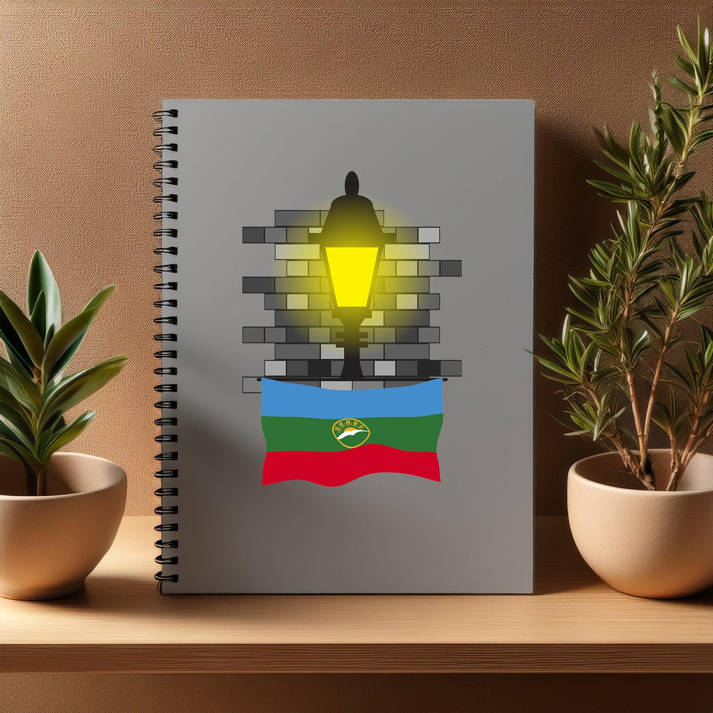 Karachay Cherkessa Street Lamp Bricks Notebook