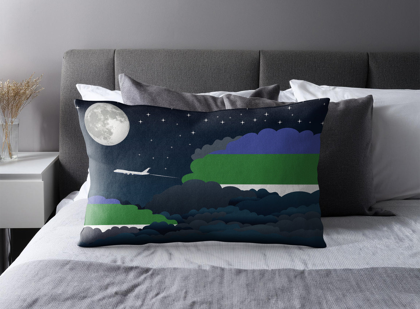 Komi Night Clouds Pillow Case and Pillow Throw