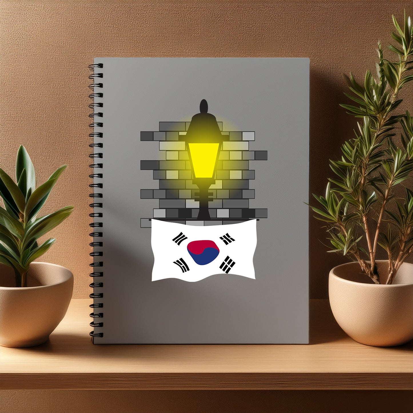 Korea South Street Lamp Bricks Notebook