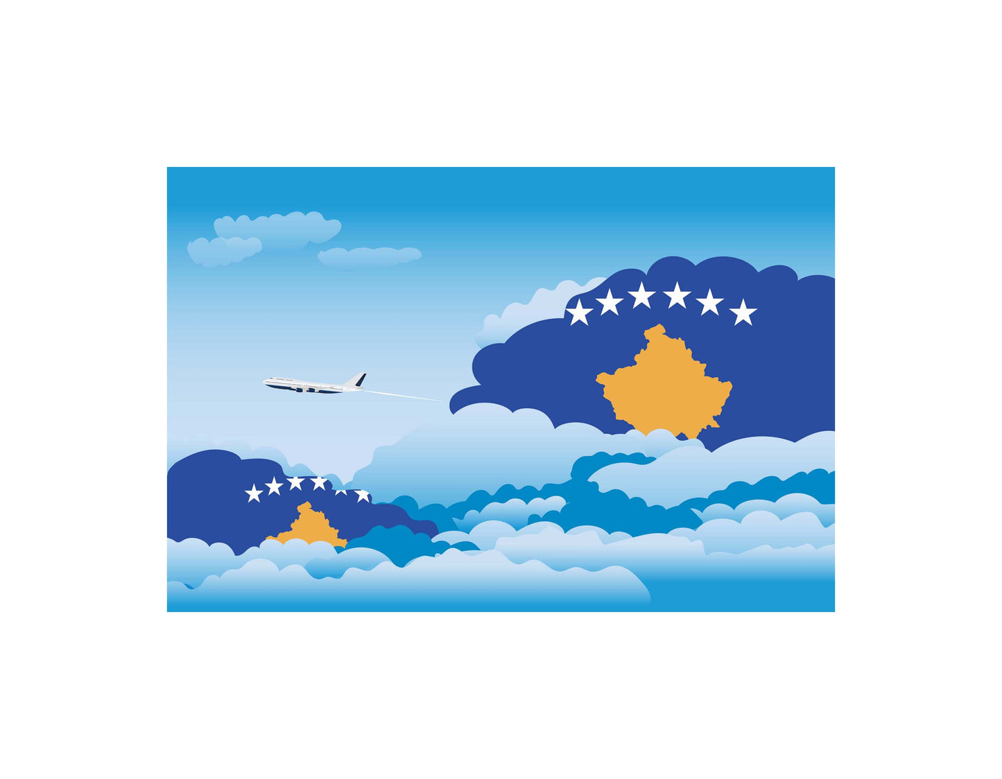 Kosovo Day Clouds Blankets & Throws | Soft Premium Blankets | City Posters Plus