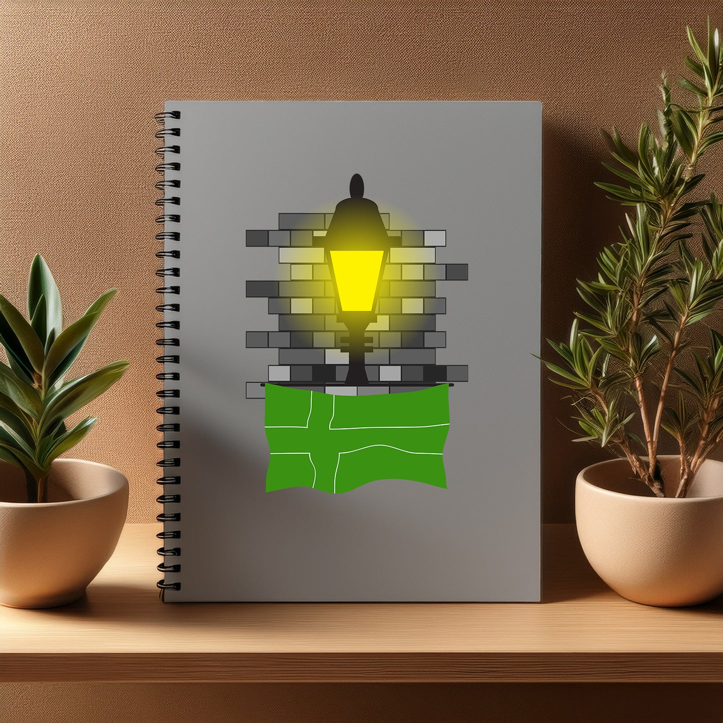 Ladonia Street Lamp Bricks Notebook