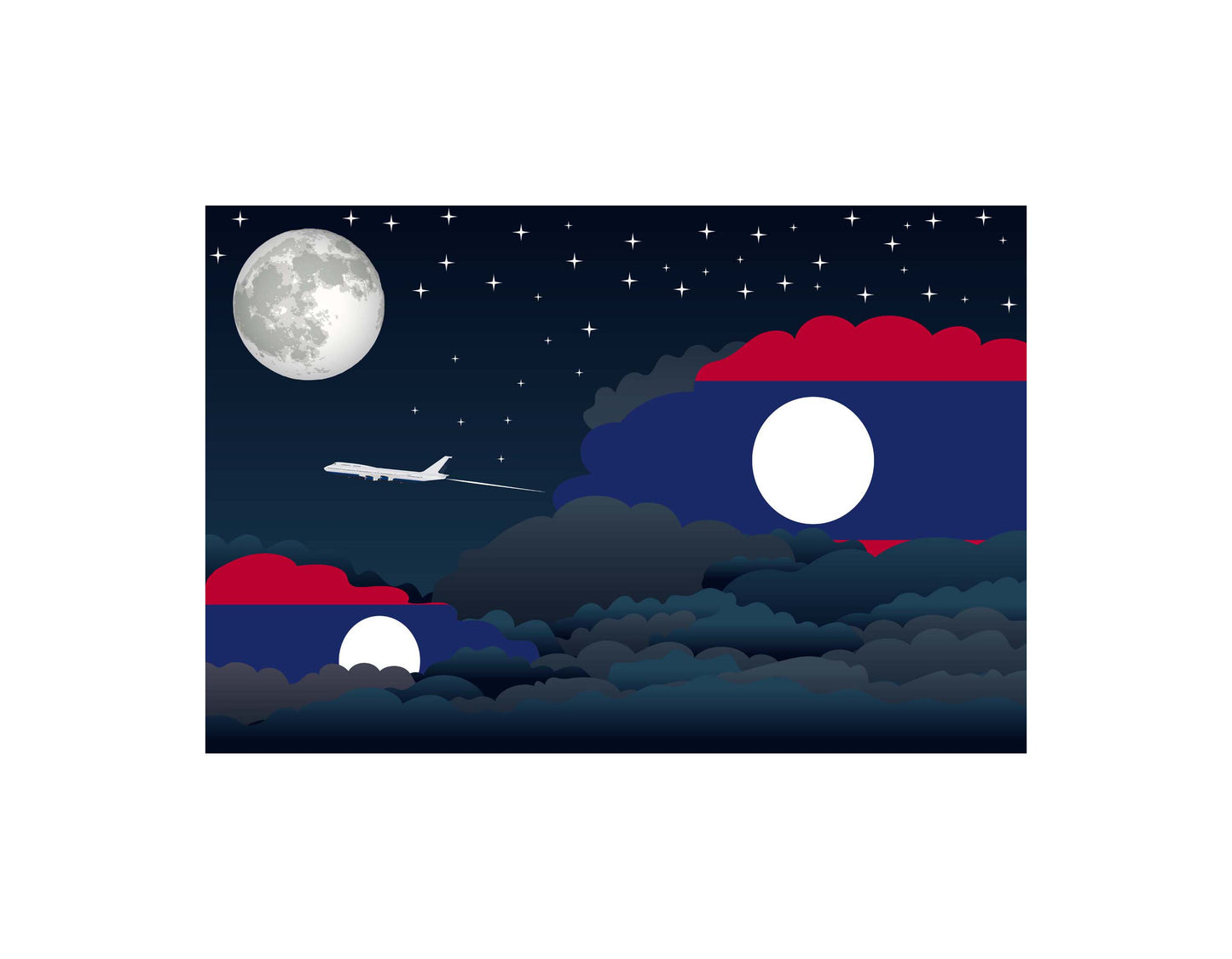 Laos Night Clouds Blankets & Throws | Premium Soft Blankets | City Posters Plus