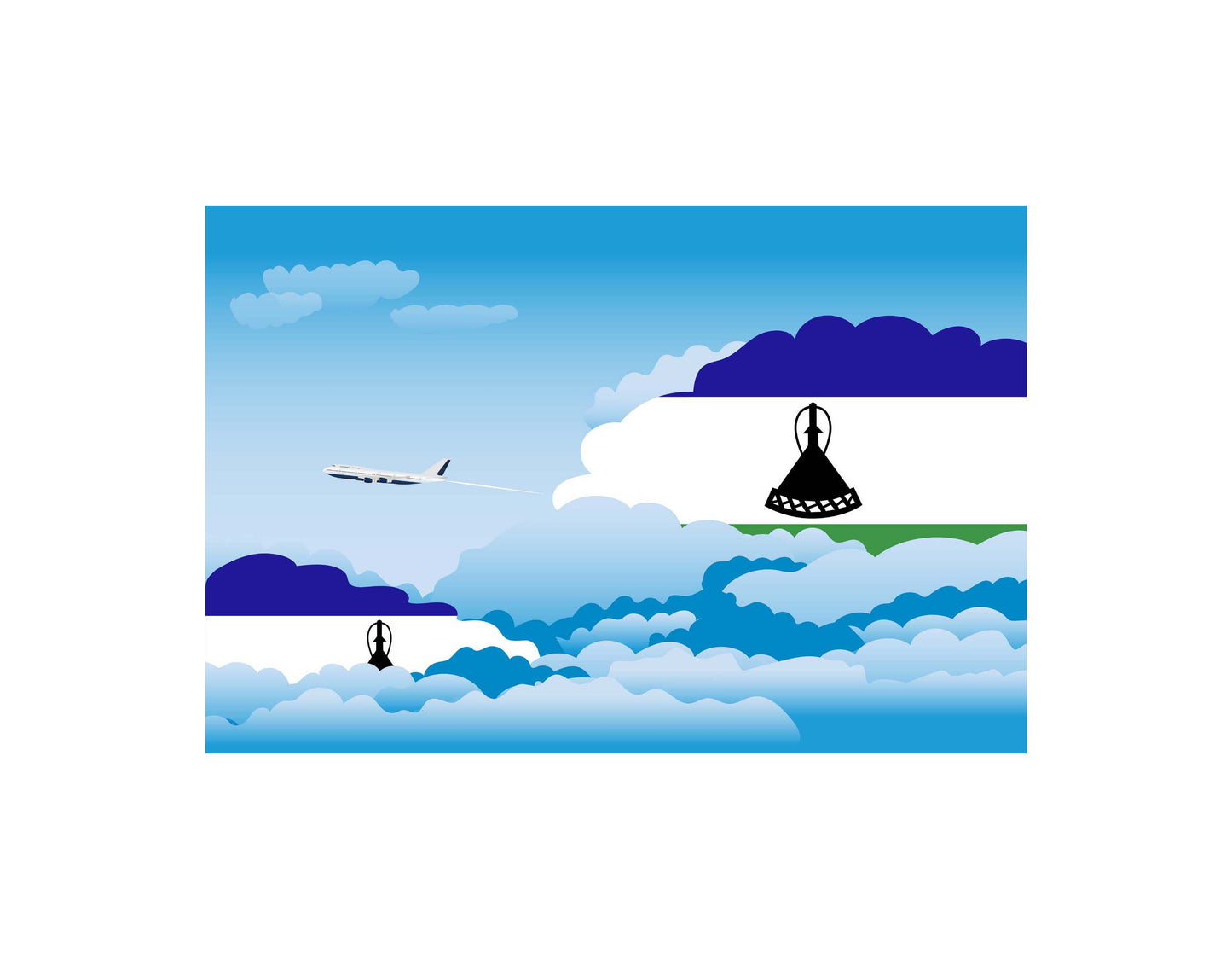 Lesotho Day Clouds Blankets & Throws | Soft Premium Blankets | City Posters Plus