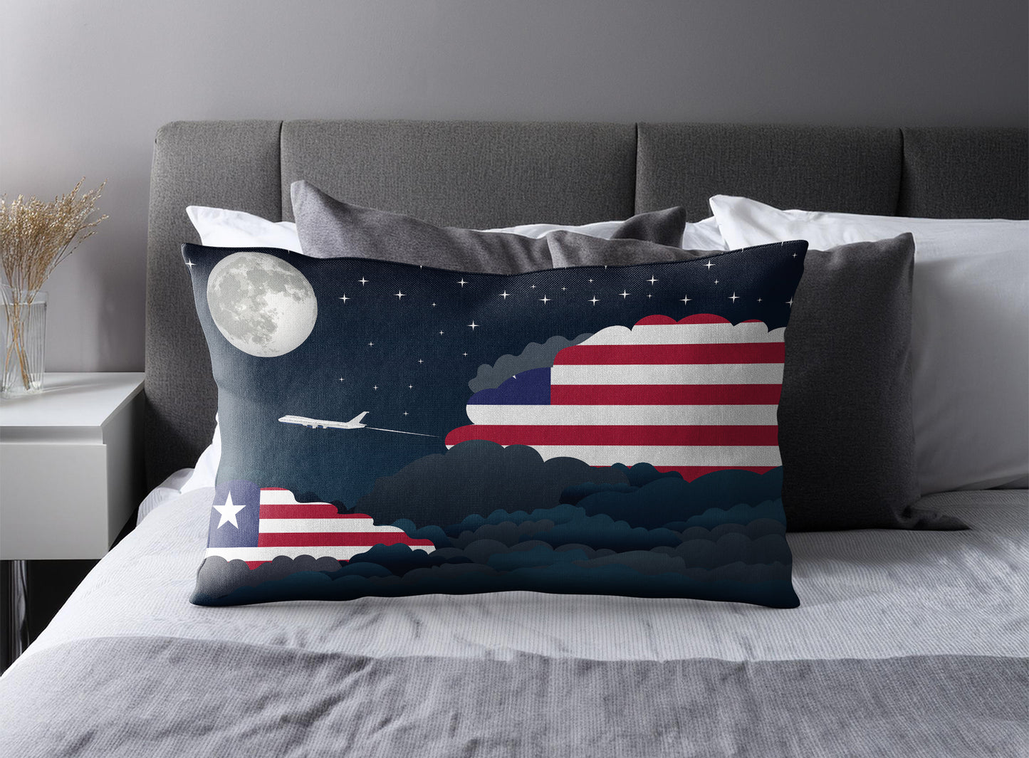 Liberia Night Clouds Pillow Case and Pillow Throw