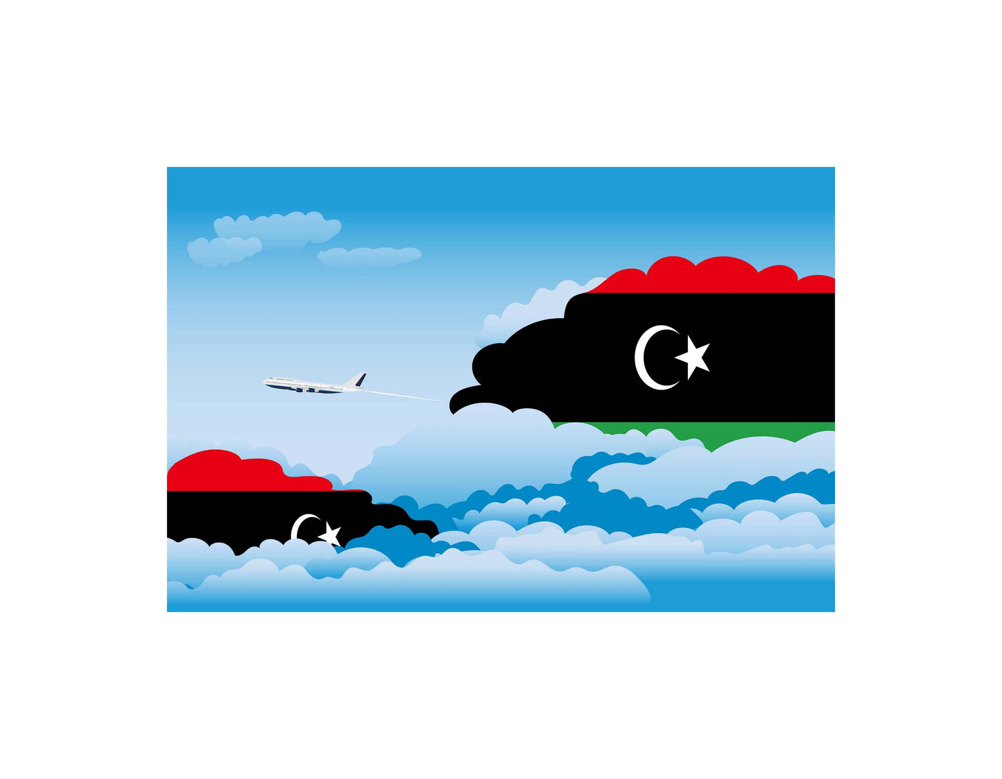 Libya Day Clouds Blankets & Throws | Soft Premium Blankets | City Posters Plus