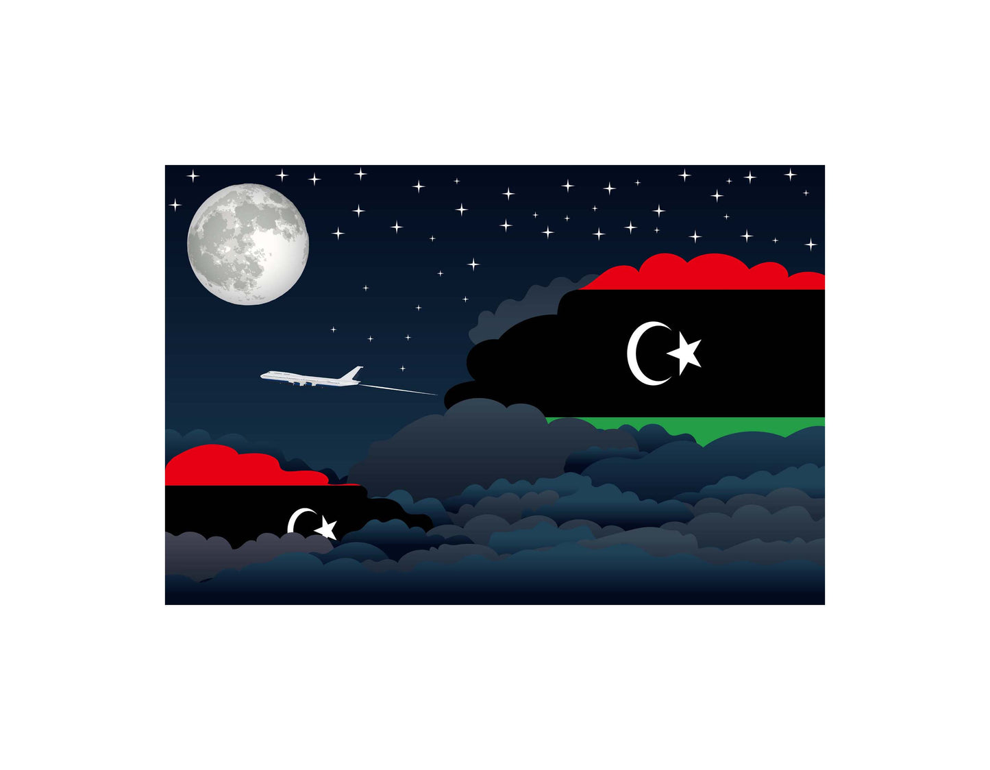 Libya Night Clouds Blankets & Throws | Premium Soft Blankets | City Posters Plus