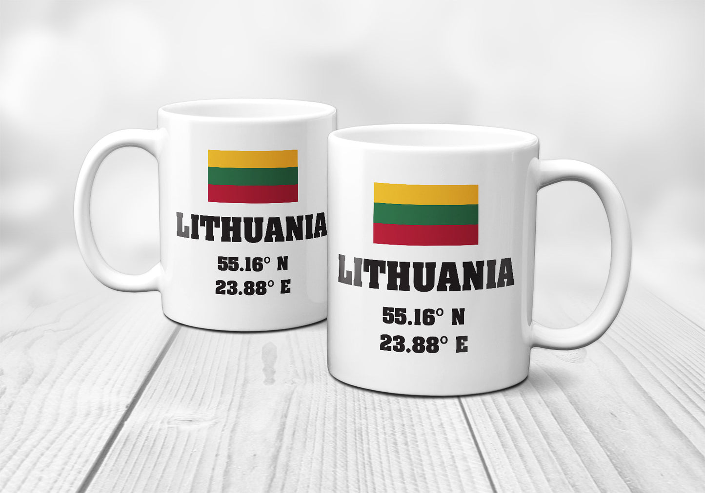 Lithuania Laitutude Longitude Mug