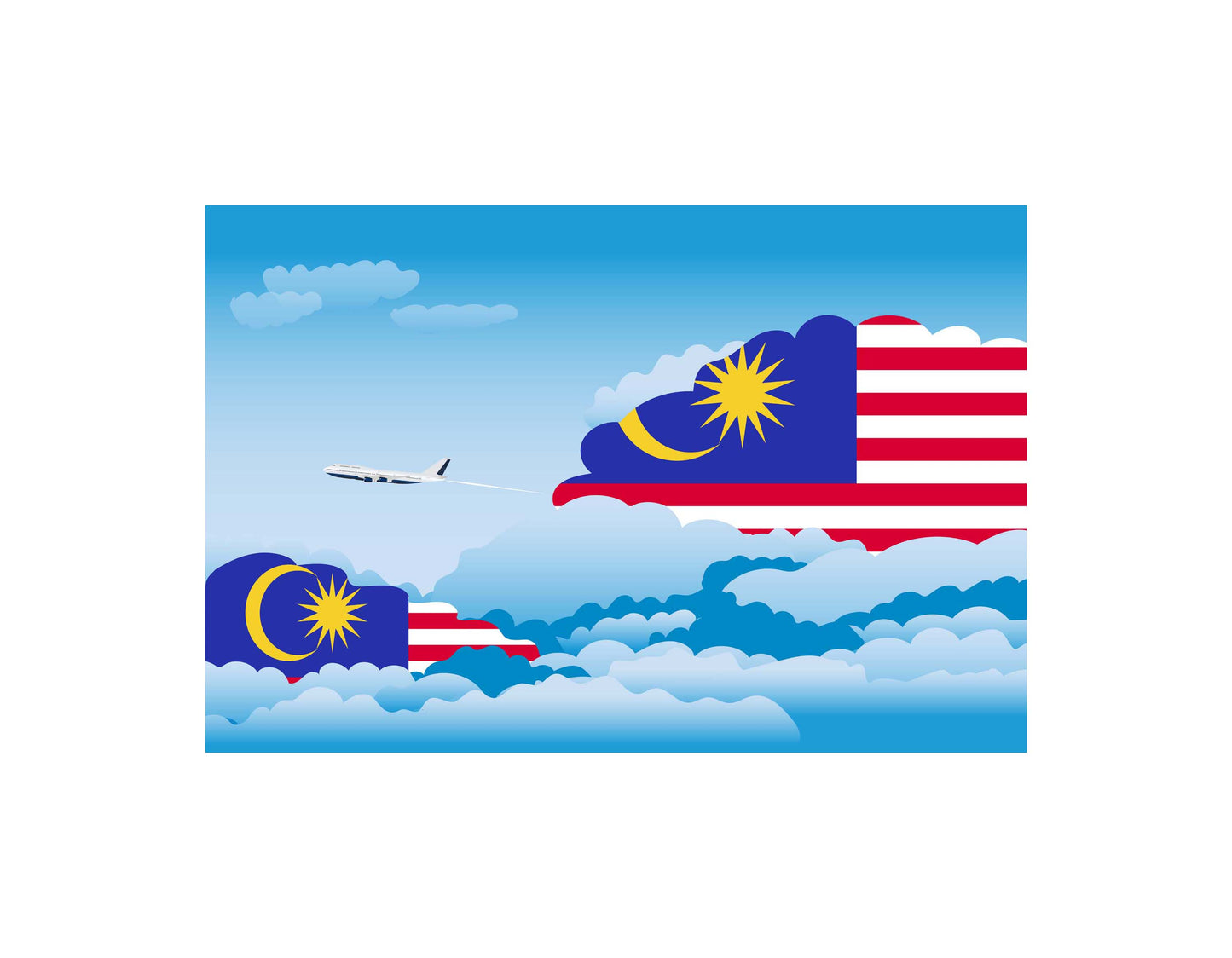 Malaysia Day Clouds Blankets & Throws | Soft Premium Blankets | City Posters Plus