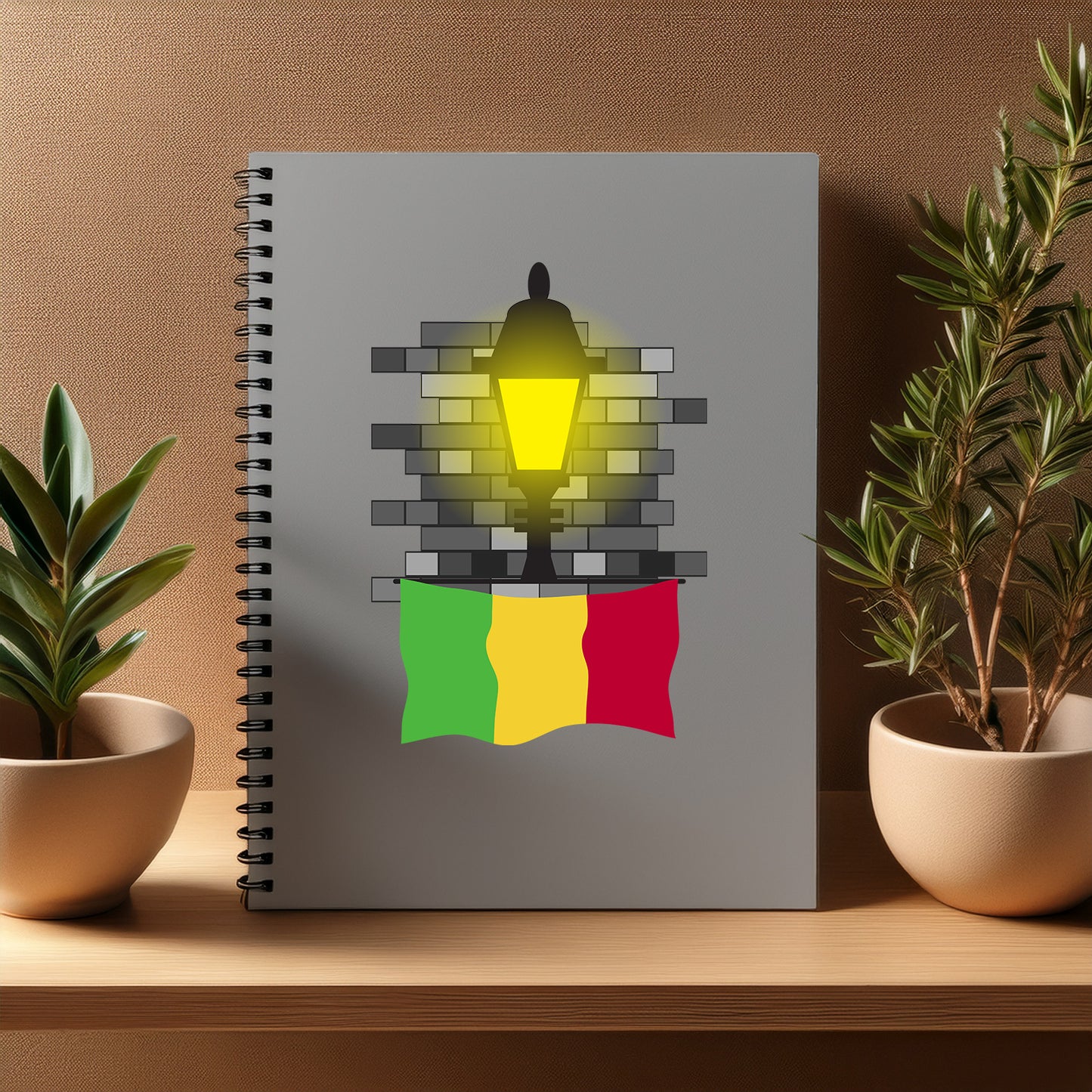 Mali Street Lamp Bricks Notebook
