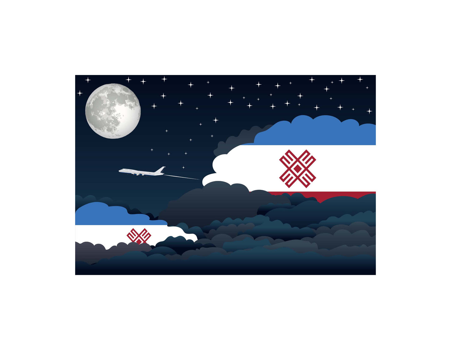 Mari El Night Clouds Blankets & Throws | Premium Soft Blankets | City Posters Plus