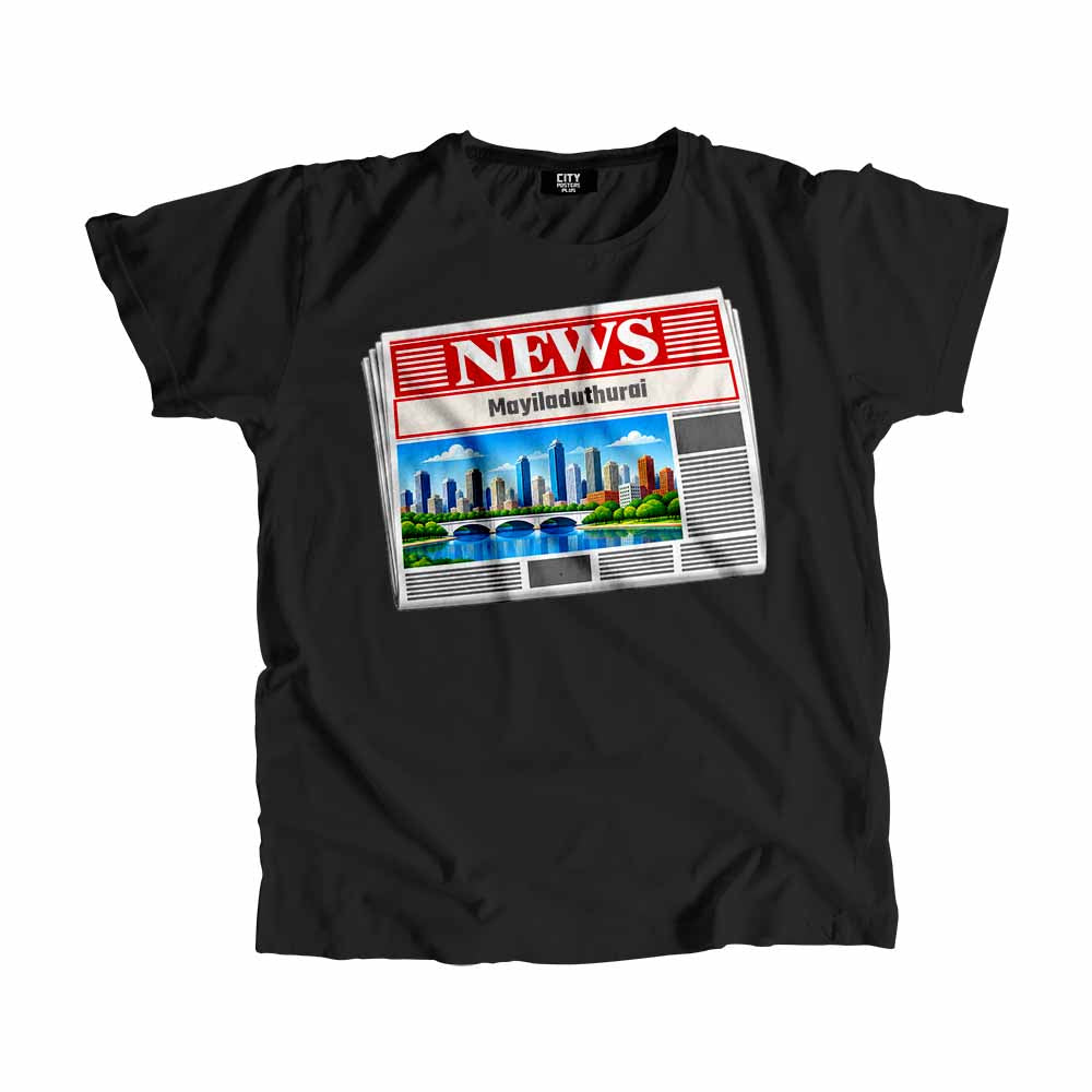 Mayiladuthurai Home Town Newspapers Men Women Unisex T-Shirts, Crop Tops, Hoodies & Sweatshirts
