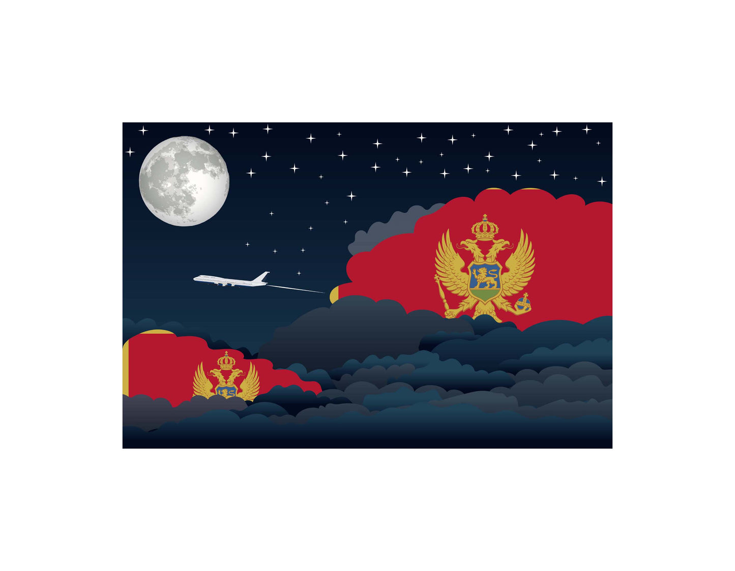 Montenegro Night Clouds Blankets & Throws | Premium Soft Blankets | City Posters Plus