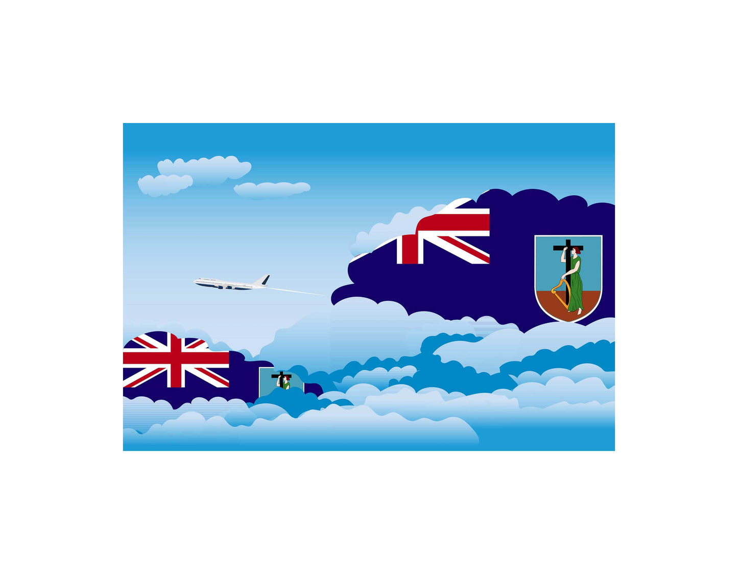 Montserrat Day Clouds Blankets & Throws | Soft Premium Blankets | City Posters Plus
