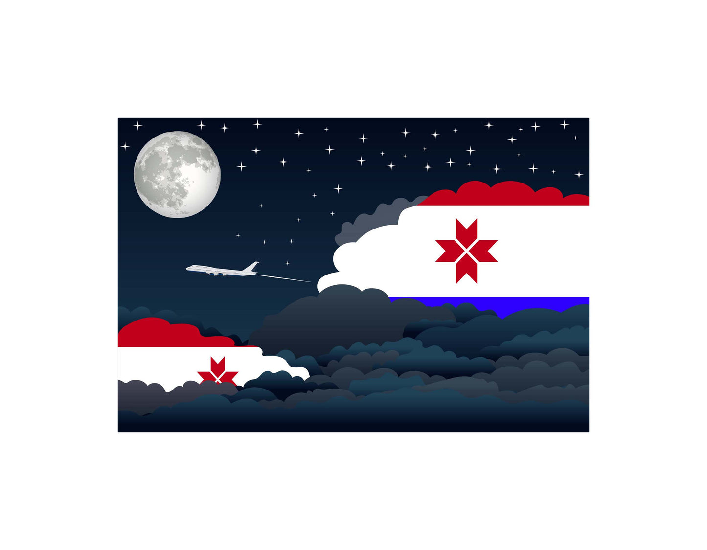Mordovia Night Clouds Blankets & Throws | Premium Soft Blankets | City Posters Plus