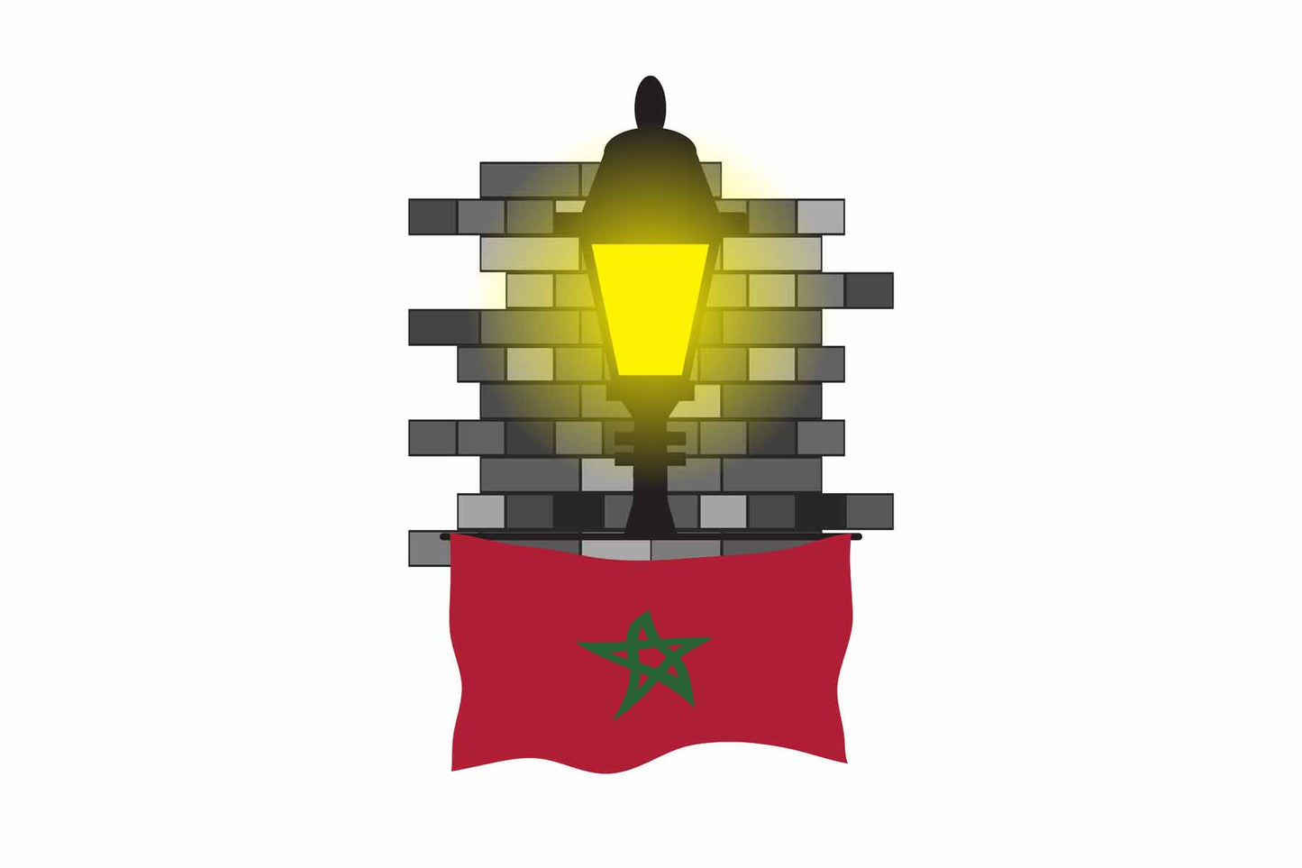 Morocco Street Lamp Bricks Sticker