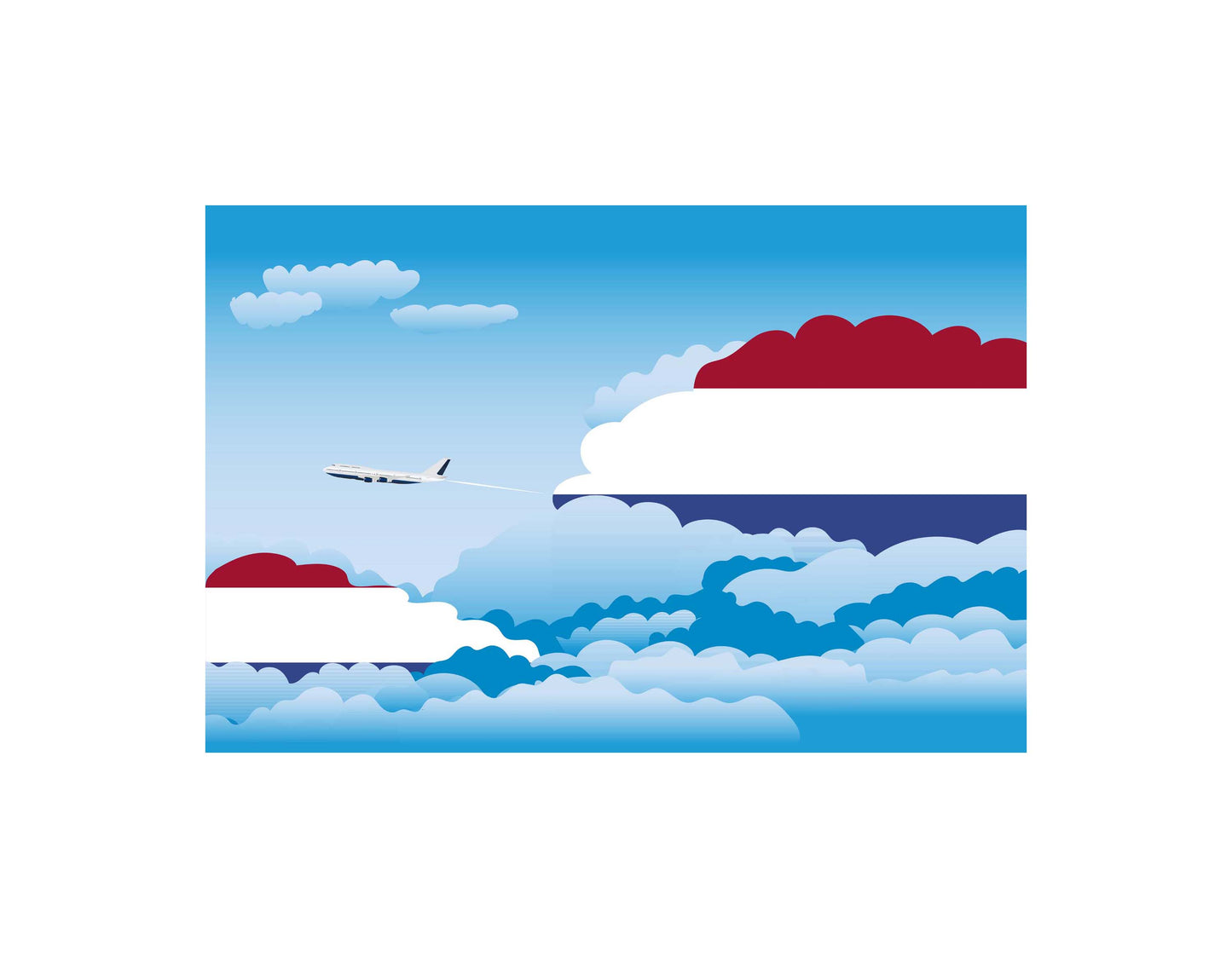 Netherlands Antilles Day Clouds Blankets & Throws | Soft Premium Blankets | City Posters Plus