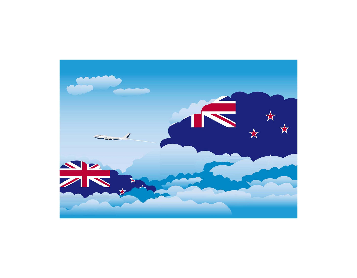 New Zealand Day Clouds Blankets & Throws | Soft Premium Blankets | City Posters Plus