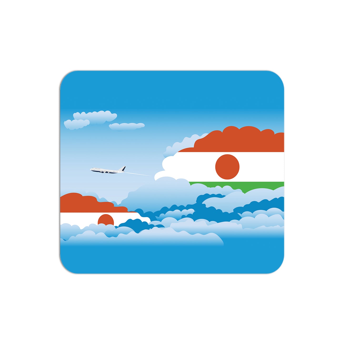 Niger Airplane Airport Flight Day Clouds Mousepad