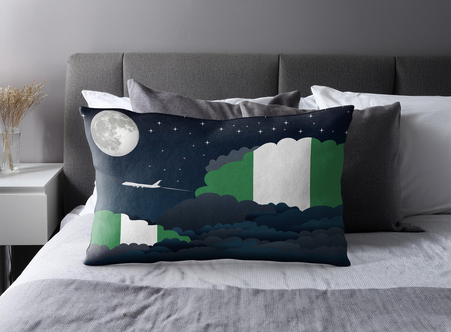 Nigeria Night Clouds Pillow Case and Pillow Throw