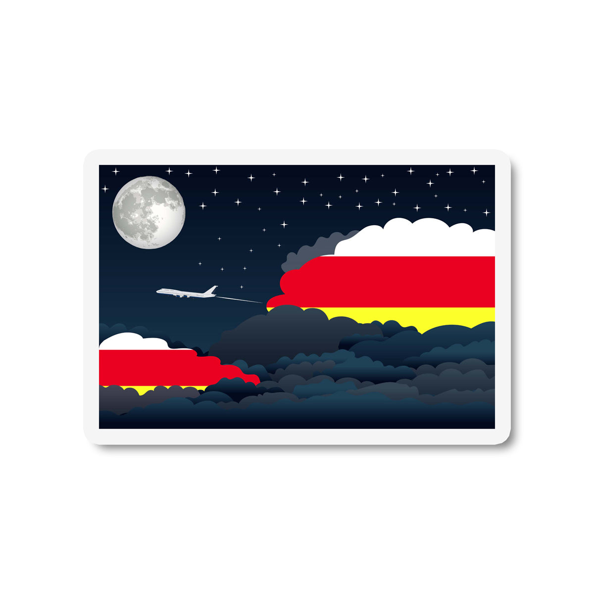 North Ossetia Night Clouds Fridge Magnet