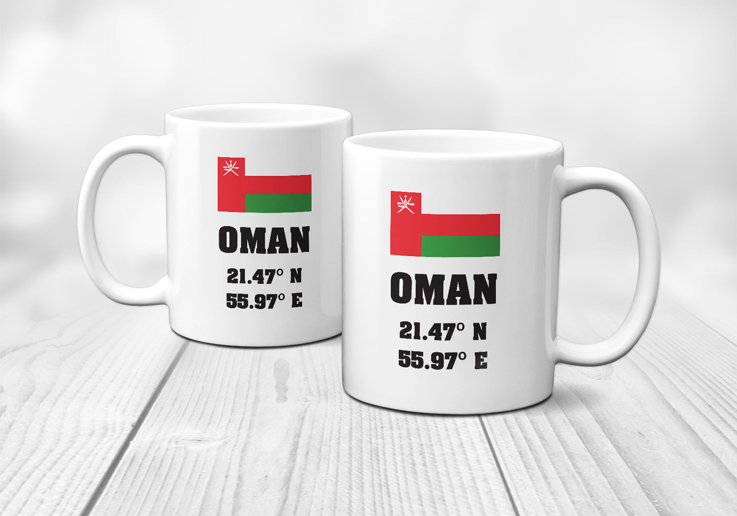 Oman Laitutude Longitude Mug