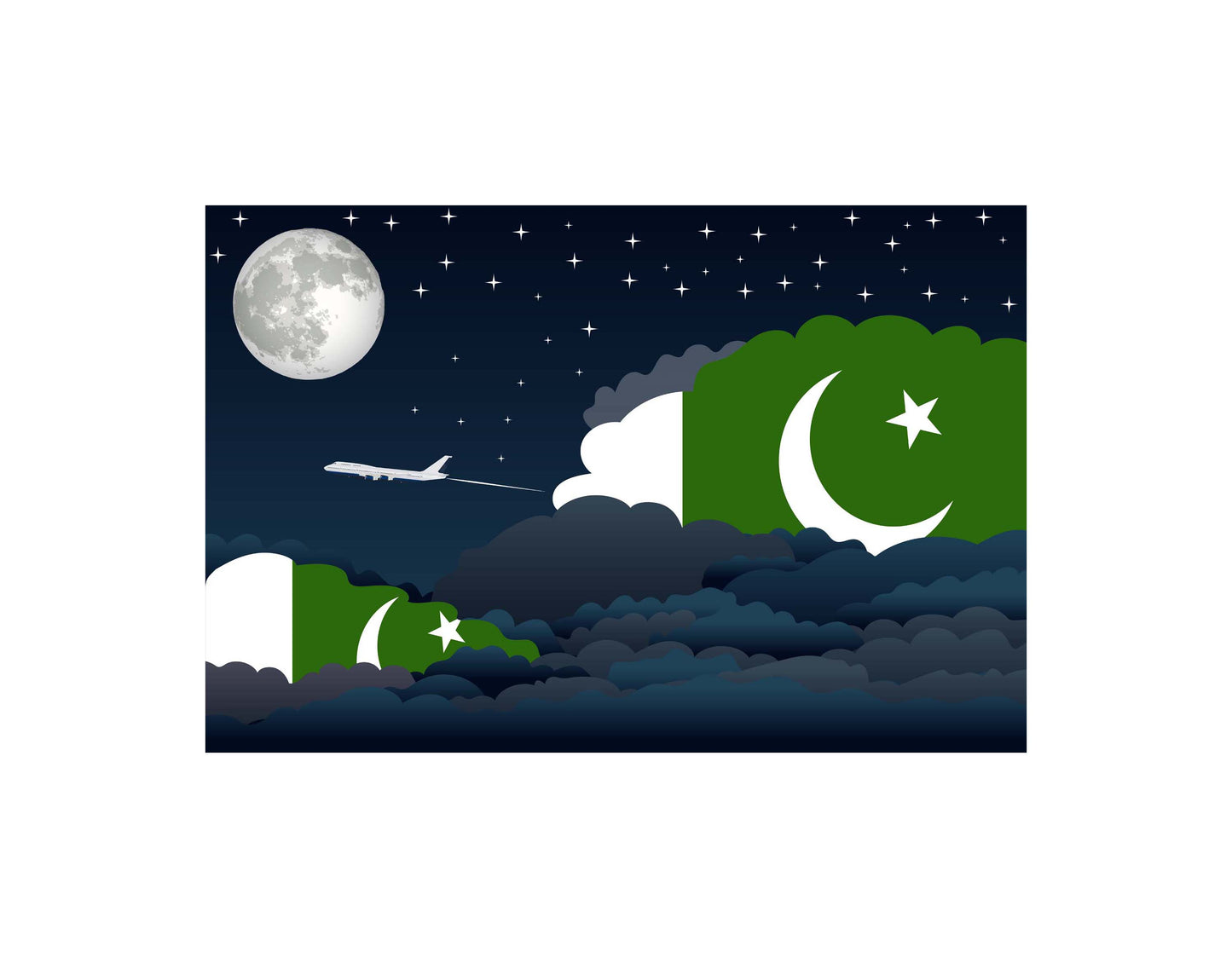 Pakistan Night Clouds Blankets & Throws | Premium Soft Blankets | City Posters Plus