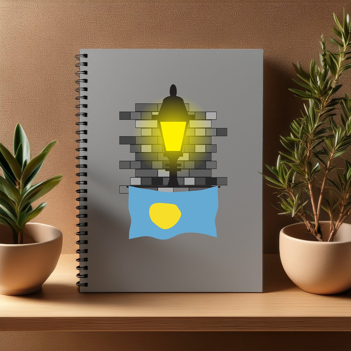 Palau Street Lamp Bricks Notebook