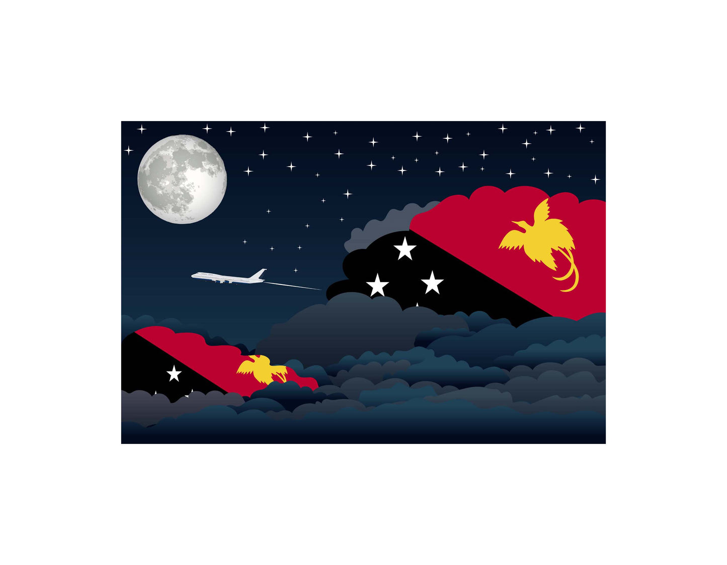 Papua New Guinea Night Clouds Blankets & Throws | Premium Soft Blankets | City Posters Plus