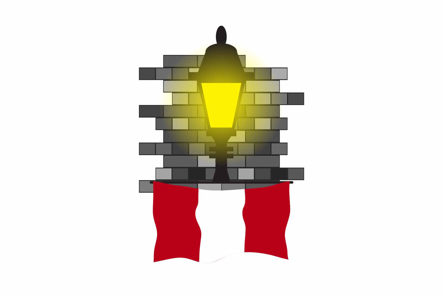 Peru Street Lamp Bricks Fridge Magnet