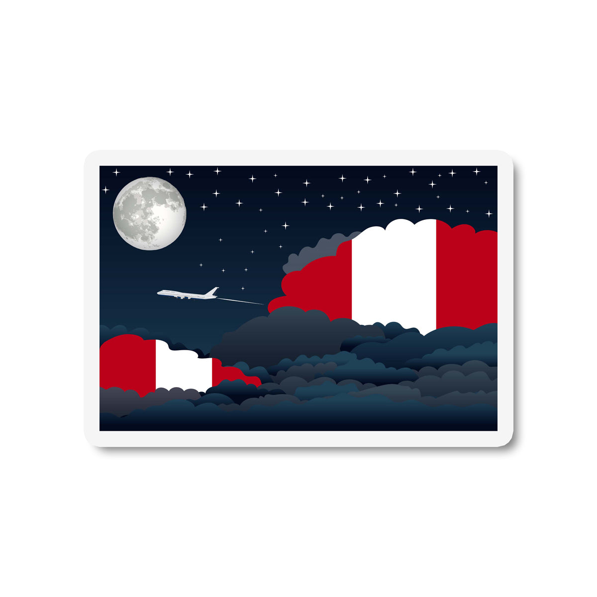 Peru Night Clouds Fridge Magnet