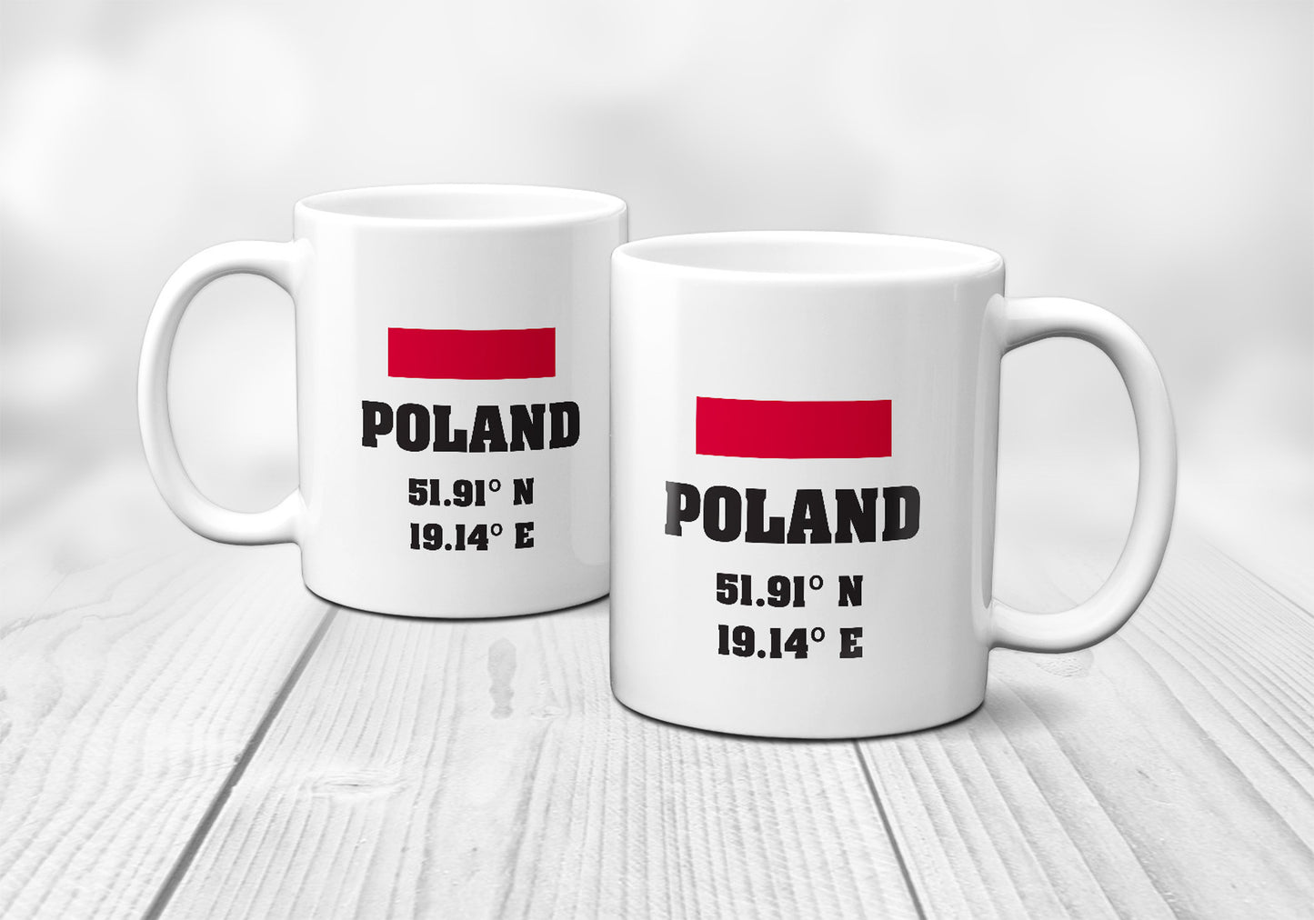 Poland Laitutude Longitude Mug