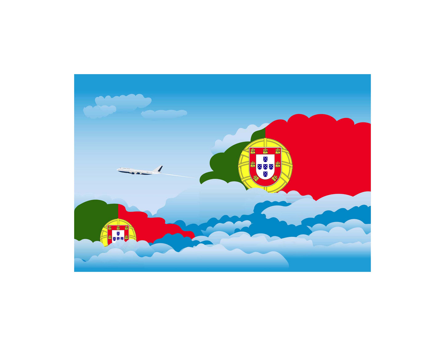 Portugal Day Clouds Blankets & Throws | Soft Premium Blankets | City Posters Plus