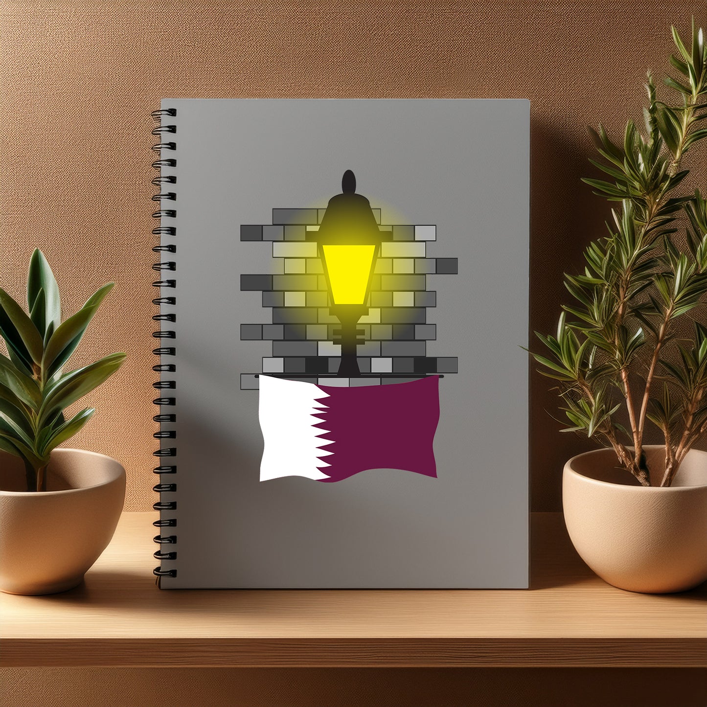 Qatar Street Lamp Bricks Notebook
