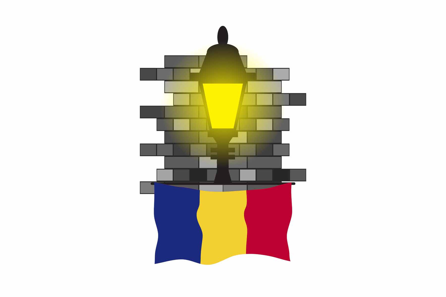 Romania Street Lamp Bricks Fridge Magnet
