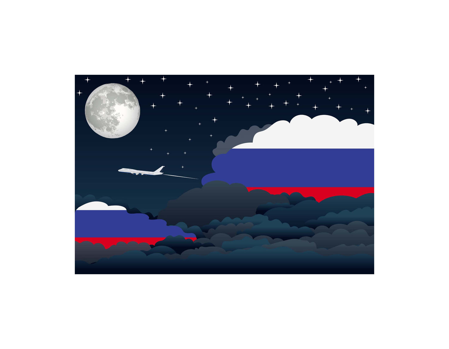 Russia Night Clouds Blankets & Throws | Premium Soft Blankets | City Posters Plus