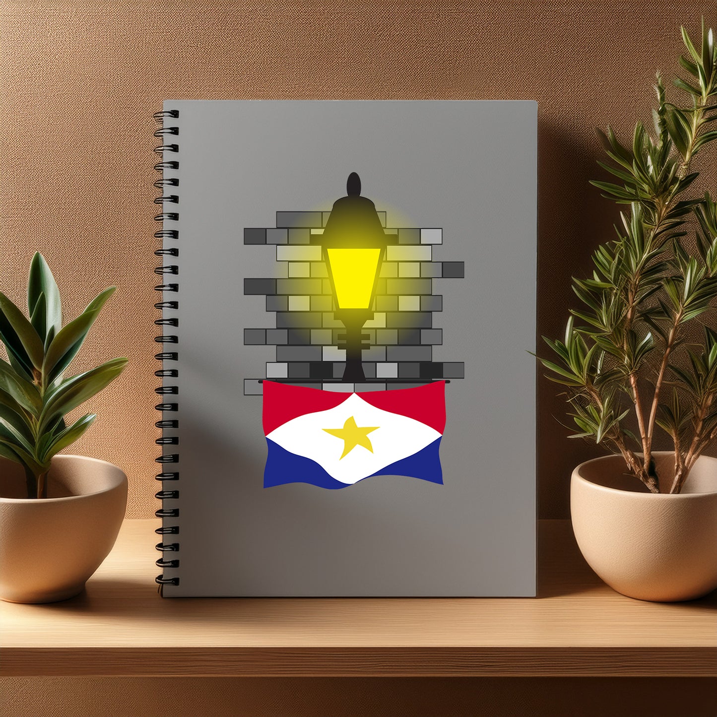 Saba Street Lamp Bricks Notebook